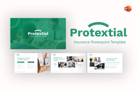 Protextial Insurance Powerpoint Template, PowerPoint-sjabloon, 09696, Gezondheid en Recreatie — PoweredTemplate.com