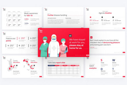Redcov Covid-19 Medical Powerpoint Template, Slide 3, 09697, Health and Recreation — PoweredTemplate.com