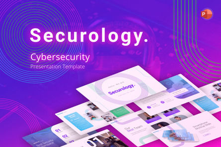 Securology Cybersecurity Powerpoint Template, Templat PowerPoint, 09698, Teknologi dan Ilmu Pengetahuan — PoweredTemplate.com