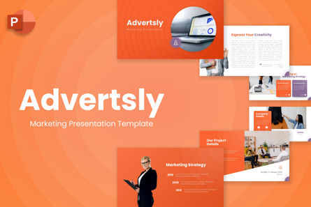 Advertsly Marketing Powerpoint Template, PowerPoint Template, 09700, Business — PoweredTemplate.com