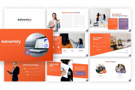 Advertsly Marketing Powerpoint Template, Slide 2, 09700, Lavoro — PoweredTemplate.com