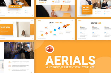 Aerials Multipurpose Powerpoint Template, Plantilla de PowerPoint, 09701, General — PoweredTemplate.com