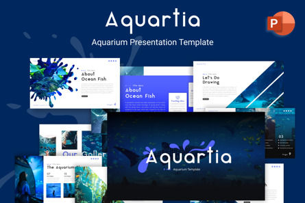 Aquartia Aquarium Powerpoint Template, PowerPointテンプレート, 09703, 自然＆環境 — PoweredTemplate.com