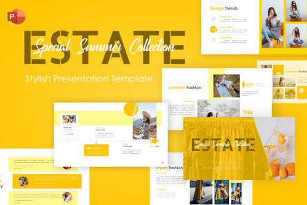 Estate Fashion Creative PowerPoint Template, 09705, Art & Entertainment — PoweredTemplate.com