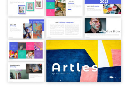 Artles Art Creative Powerpoint Template, Slide 2, 09707, Art & Entertainment — PoweredTemplate.com