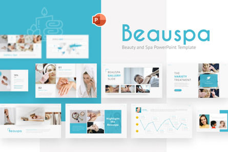 Beauspa Beauty Modern Powerpoint Template, Plantilla de PowerPoint, 09708, Salud y ocio — PoweredTemplate.com