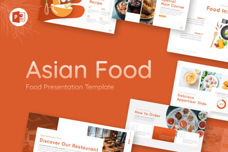 Asian Food Culinary Creative Powerpoint Template, 파워 포인트 템플릿, 09709, Food & Beverage — PoweredTemplate.com
