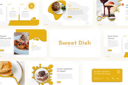 Sweet Dish Dessert PowerPoint Template, Dia 2, 09710, Food & Beverage — PoweredTemplate.com
