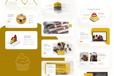 Sweet Dish Dessert PowerPoint Template, 幻灯片 4, 09710, Food & Beverage — PoweredTemplate.com