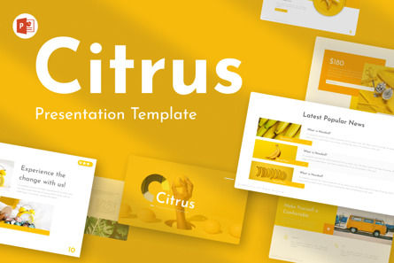 Citrus Multipurpose Creative PowerPoint Template, Plantilla de PowerPoint, 09711, Negocios — PoweredTemplate.com