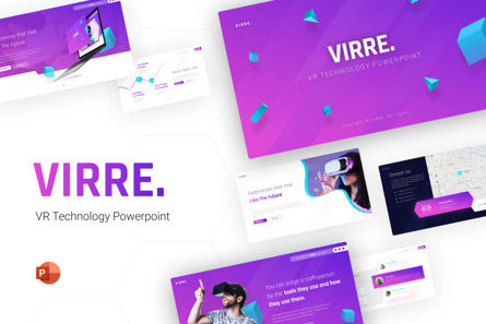 Virre VR Technology PowerPoint Template, 09718, Technology and Science — PoweredTemplate.com