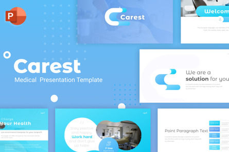 Carest Medical Powerpoint Template, Modele PowerPoint, 09722, Médical — PoweredTemplate.com