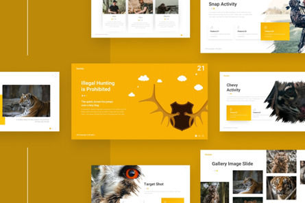 Huntse Safe Hunting PowerPoint Template, Slide 4, 09727, Animals and Pets — PoweredTemplate.com