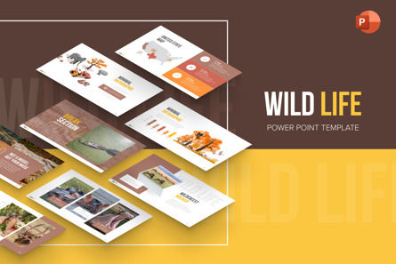 Wildlife Nature Professional PowerPoint Template, Plantilla de PowerPoint, 09728, Animales y Mascotas — PoweredTemplate.com