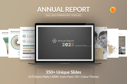Annual Report PowerPoint Template, PowerPointテンプレート, 09733, ビジネス — PoweredTemplate.com
