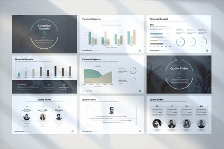 Annual Report PowerPoint Template, Diapositive 10, 09733, Business — PoweredTemplate.com