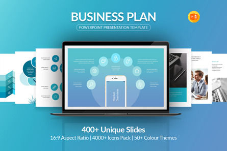 Business Plan PowerPoint Template, PowerPoint-sjabloon, 09734, Bedrijf — PoweredTemplate.com