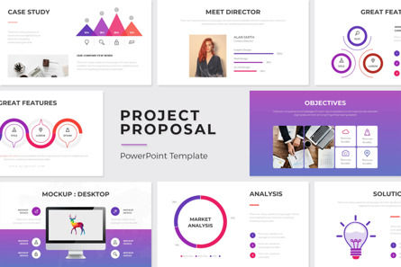 Project Proposal PowerPoint Template, PowerPoint-sjabloon, 09735, Bedrijf — PoweredTemplate.com
