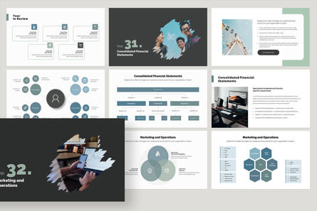 Annual Report Presentation Template, Diapositive 23, 09740, Business — PoweredTemplate.com