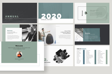 Annual Report Presentation Template, Diapositive 4, 09740, Business — PoweredTemplate.com