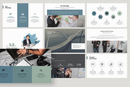 Annual Report Presentation Template, Slide 9, 09740, Business — PoweredTemplate.com