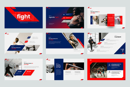 Fight Keynote Templates, Diapositiva 2, 09759, Deportes — PoweredTemplate.com