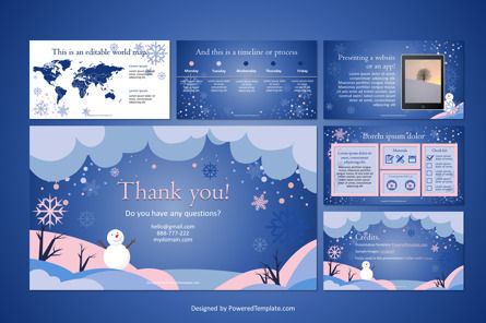 Happy Winter Free Presentation Template, Slide 3, 09761, Holiday/Special Occasion — PoweredTemplate.com