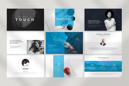 Touch Minimal PowerPoint Template, Deslizar 5, 09770, Negócios — PoweredTemplate.com