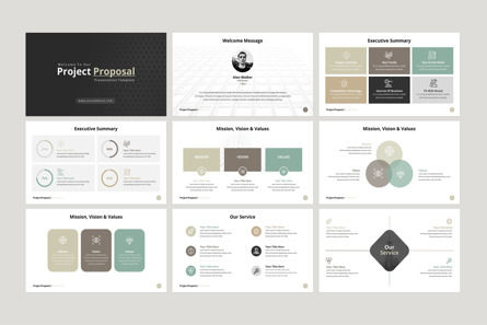 Project Proposal Google Slides Template, Dia 5, 09771, Bedrijf — PoweredTemplate.com