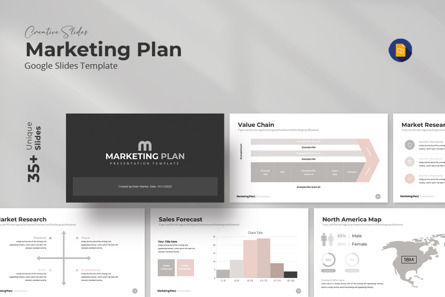 Marketing Plan Google Slides Template, 09772, Business — PoweredTemplate.com