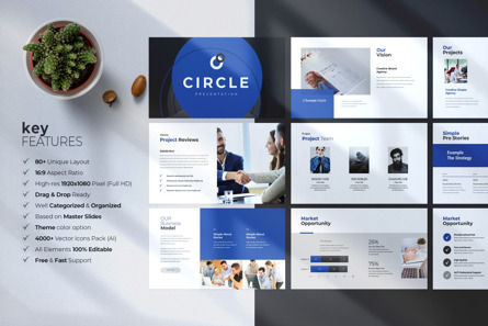 CIRCLE PowerPoint Template, Diapositive 2, 09776, Business — PoweredTemplate.com