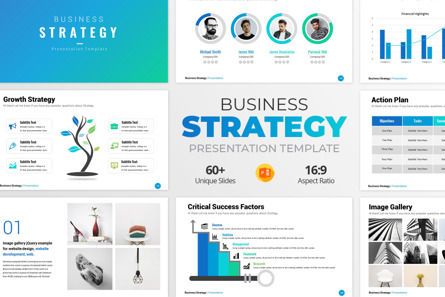 Business Strategy PowerPoint Template, Modello PowerPoint, 09784, Lavoro — PoweredTemplate.com