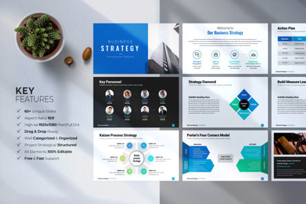 Business Strategy PowerPoint Template, 슬라이드 2, 09784, 비즈니스 — PoweredTemplate.com