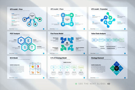Business Strategy PowerPoint Template, Diapositiva 7, 09784, Negocios — PoweredTemplate.com