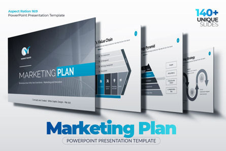 Marketing Plan PowerPoint Template, PowerPoint模板, 09785, 商业 — PoweredTemplate.com