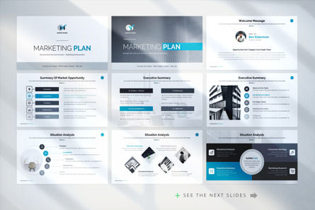 Marketing Plan PowerPoint Template, 슬라이드 5, 09785, 비즈니스 — PoweredTemplate.com
