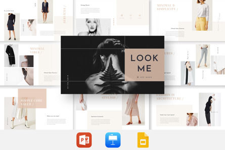 LookMe Minimal Clean Presentation Template, 파워 포인트 템플릿, 09797, 비즈니스 — PoweredTemplate.com