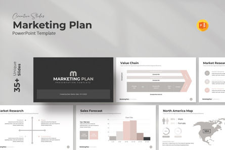 Marketing Plan PowerPoint Template, PowerPoint Template, 09798, Business — PoweredTemplate.com