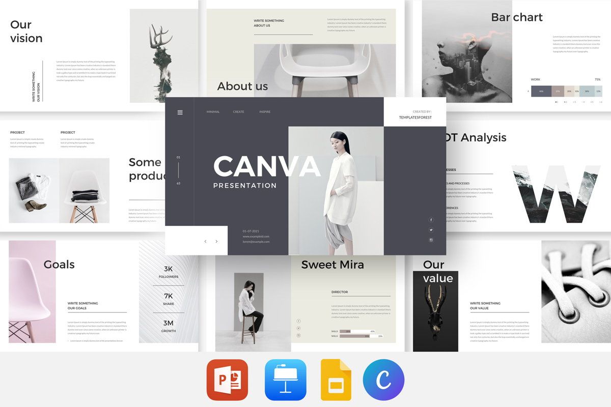 Canva Minimal Presentation Template Por Trigtype En PoweredTemplate 