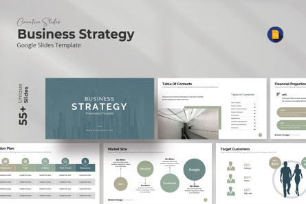 Business Strategy Google Slides Template, Tema de Google Slides, 09804, Negocios — PoweredTemplate.com