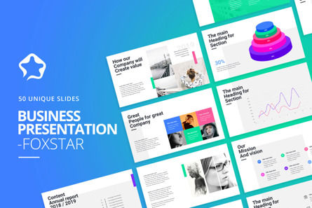 Annual Report Business Presentation Template, PowerPoint Template, 09806, Business — PoweredTemplate.com