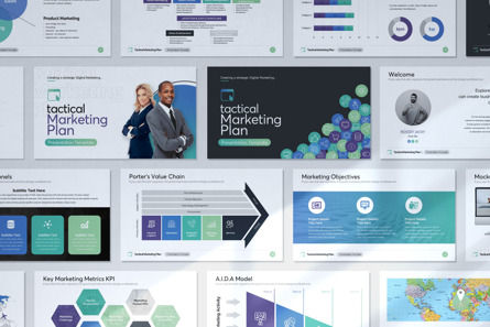 Tactical Marketing Plan PowerPoint Template, Templat PowerPoint, 09808, Bisnis — PoweredTemplate.com