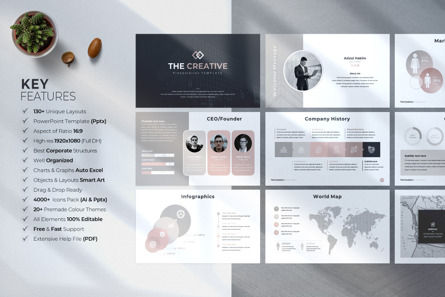 The Creative PowerPoint Template, Slide 2, 09809, Bisnis — PoweredTemplate.com