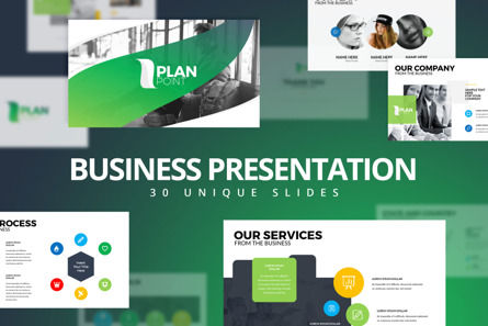 Business Plan Presentation Template, Modele PowerPoint, 09821, Business — PoweredTemplate.com