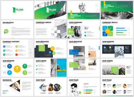 Business Plan Presentation Template, Diapositiva 2, 09821, Negocios — PoweredTemplate.com