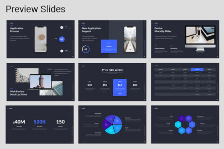 LORAN - Fully Animated Business Google Slide Template Blue Version, Slide 5, 09824, Business — PoweredTemplate.com