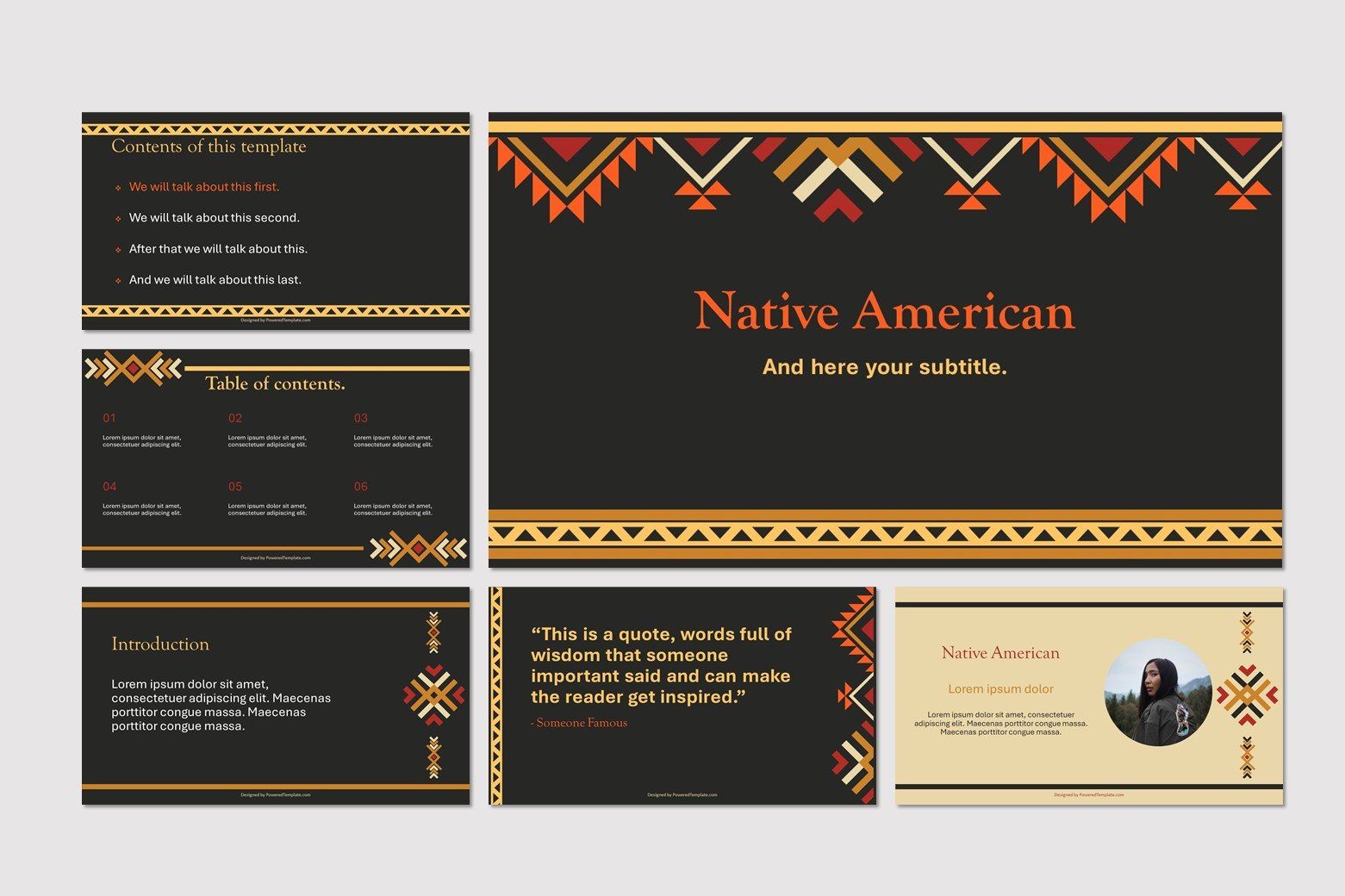 Native American Heritage Month Free Presentation Template Plantilla