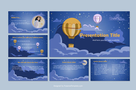 Hot Air Balloons Free Presentation Template, 09834, Art & Entertainment — PoweredTemplate.com