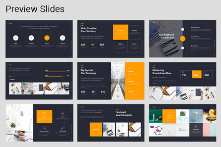 LORAN - Fully Animated Business Google Slide Template Yellow Version, Slide 3, 09840, Business — PoweredTemplate.com