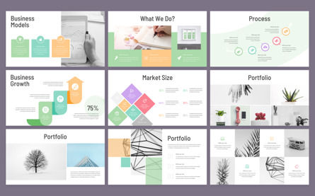 Business Infographic PowerPoint Presentation Template, Deslizar 6, 09868, Negócios — PoweredTemplate.com